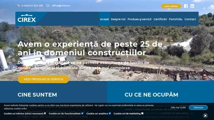CIREX - companie de constructii : constructii civile, constructii industriale, betoane si agregate, materiale de constructii