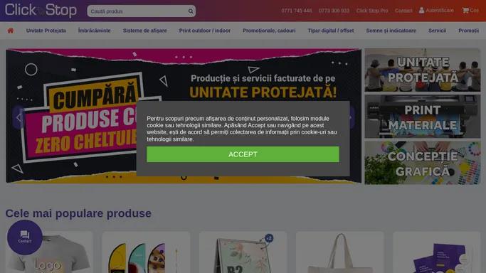 Click-Stop (Unitate Protejata): Materiale promotionale publicitare