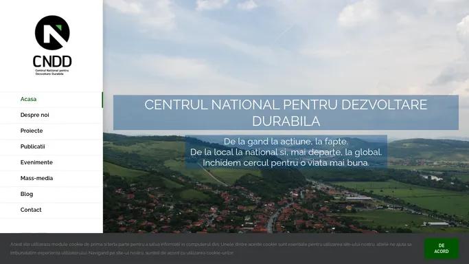CNDD – Centrul National pentru Dezvoltare Durabila