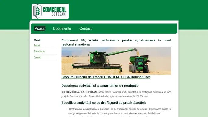 Comcereal Botosani firma specializata in prelucrarea,depozitarea si comercializarea cerealelor