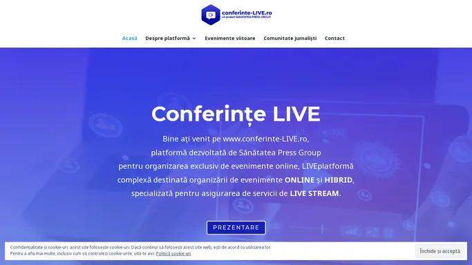 Conferinte LIVE | Website de conferinte online