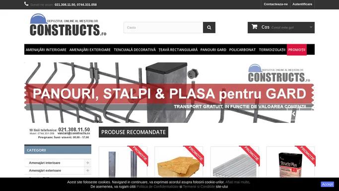 Materiale Constructii Online: Panouri Bordurate, Policarbonat, Rigips, OSB - Constructs