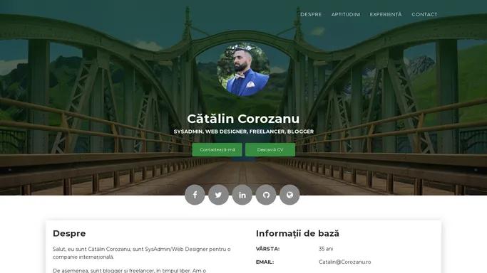 Catalin Corozanu - SysAdmin, Web Designer, Freelancer, Blogger
