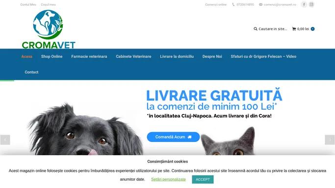 Cabinet veterinar, farmacie veterinara, magazin online pet