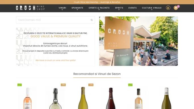 Crush Wine Shop - Vinuri si bauturi - O selectie aparte.