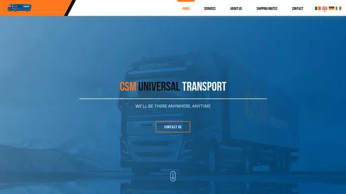 Home • CSM Universal Transport