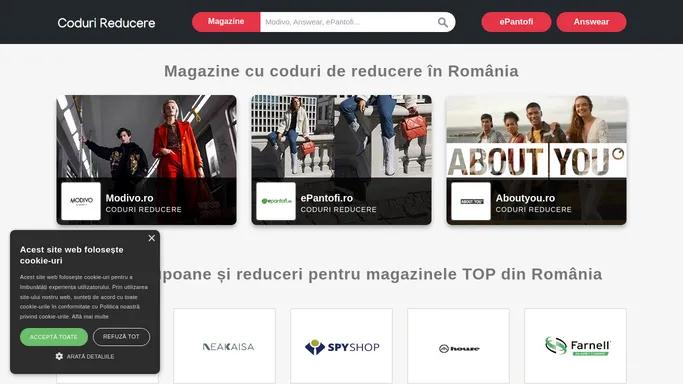 Coduri de Reducere si cupoane pentru magazinele TOP din Romania | Coduri Reducere