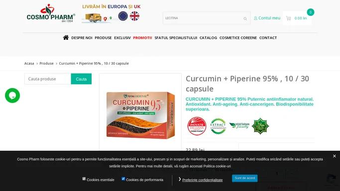 Curcumin + Piperine (curcumin, piperina) - Antiinflamator natural
