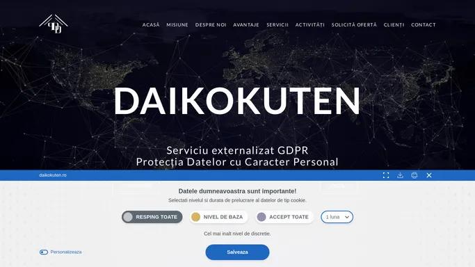 Daikokuten – Protectia datelor cu caracter personal