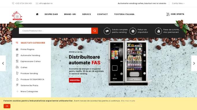 Automate vending cafea, bauturi reci si snacks - Dair