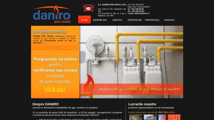 Daniro - Instalatii de gaz, termice si sanitare