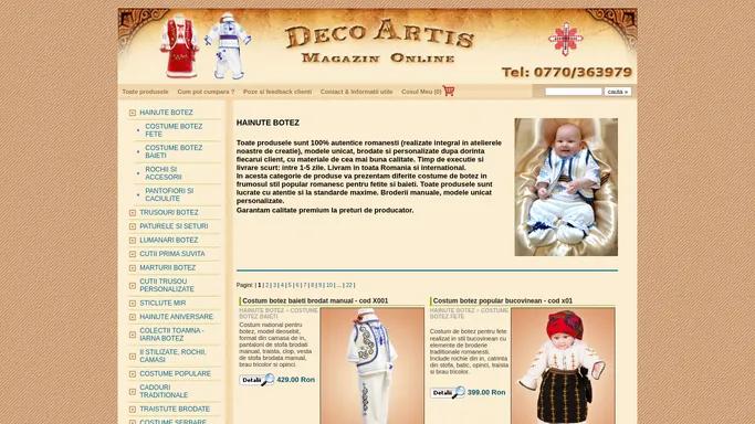 Trusouri Botez - Hainute Botez - Costume Populare Botez - Deco Artis