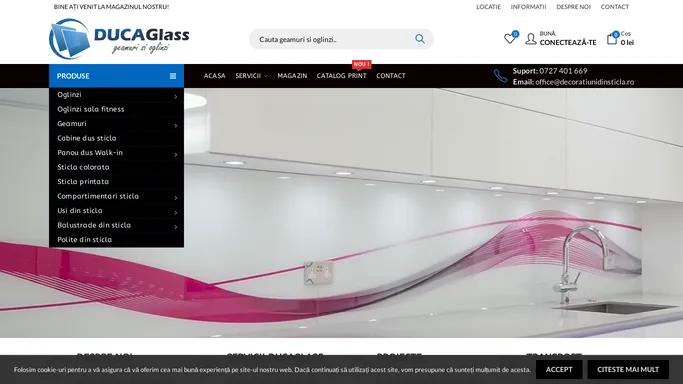 DucaGlass - Placari cu sticla printata si sticla laminata