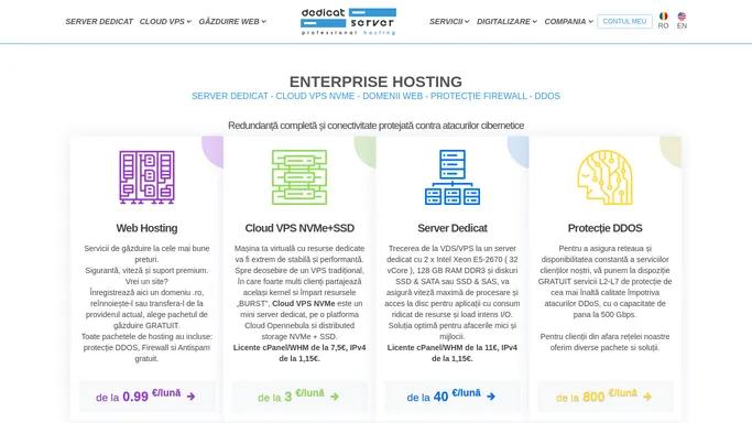 Gazduire Enterprise - Protectie DDOS - Professional Web Hosting