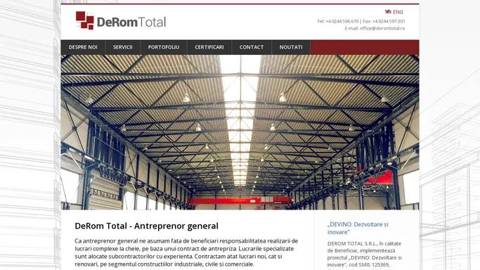 DeRom Total - Antrepriza generala in constructii industriale si civile