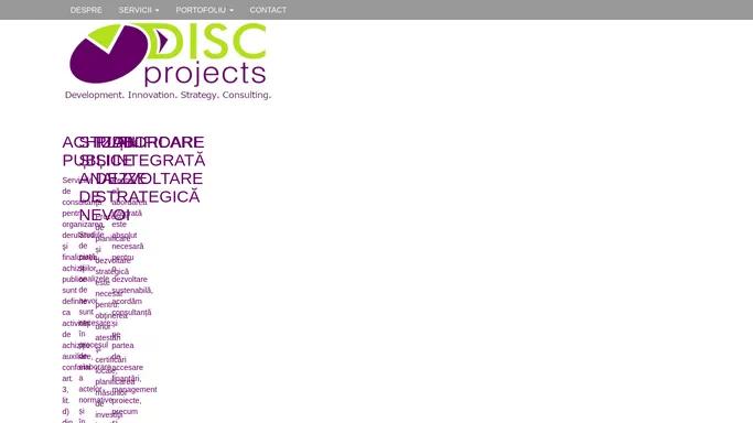 DISC Projects – Development. Innovation. Strategy. Consulting.