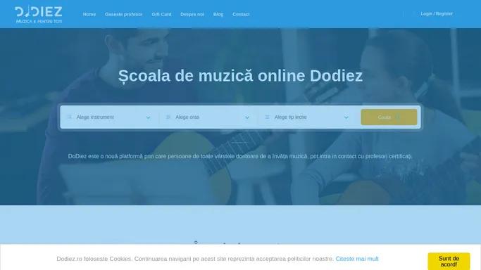 Scoala de muzica online Dodiez | Muzica e pentru toti