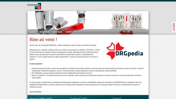 DRGPedia - Management al Informatiei Medicale RO si DRG