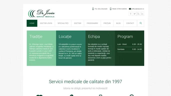 Dr. Jovin - Servicii medicale de calitate din 1997