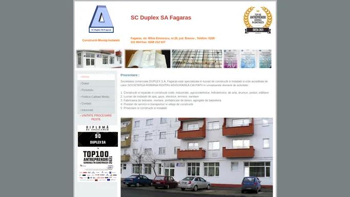 DUPLEX SA Fagaras - Constructii- Montaj- Instalatii