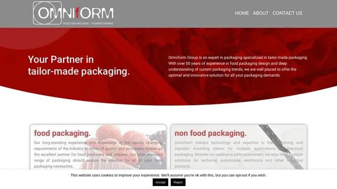 Omniform – Tailor-made packaging, thin wall containers, trays and blisters for the food and non-food industries