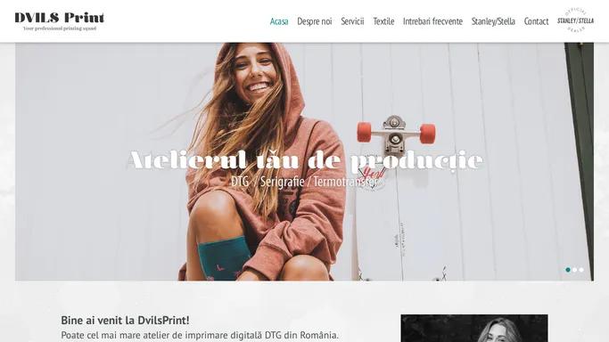 Dvils Print - Atelier de productie, Personalizare textile, Print on demand
