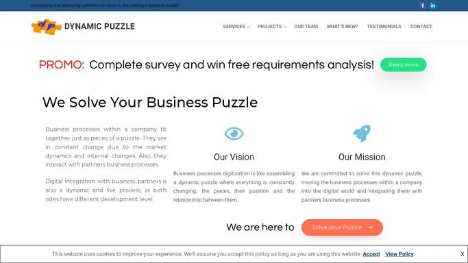 We Solve Business Puzzles - Dynamic Puzzle - Software development
