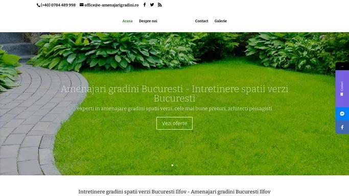 Amenajari gradini Bucuresti-Intretinere spatii verzi Bucuresti