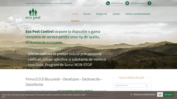Firma DDD Bucuresti- Servicii de Deratizare, Dezinsectie, Dezinfectie, Firme Deratizare, Dezinsectie Bucuresti