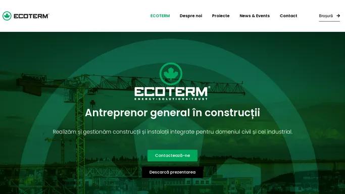 Ecoterm – Instalatii Termice – Antreprenor General