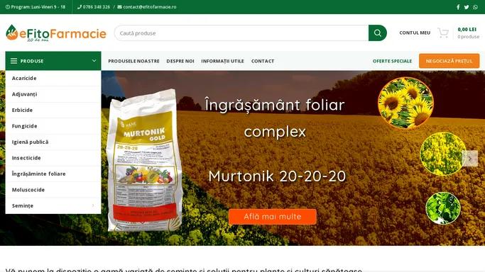 Produse pentru agricultura: seminte si solutii pentru plante - eFitoFarmacie