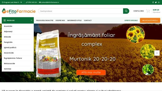 Produse pentru agricultura: seminte si solutii pentru plante - eFitoFarmacie