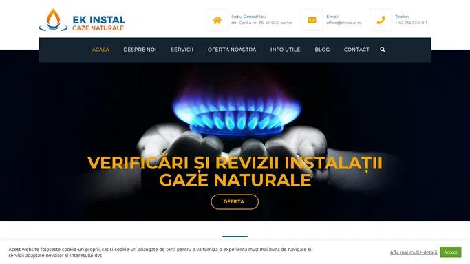 Verificari si revizii periodice instalatii gaze naturale - EK INSTAL GN