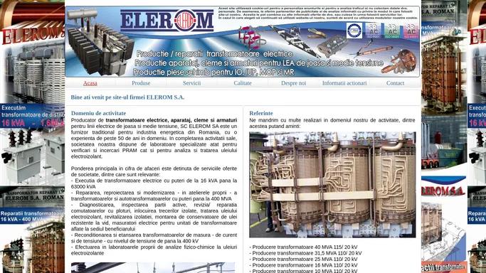 ELEROM SA - Roman: produse si servicii pentru energetic�
