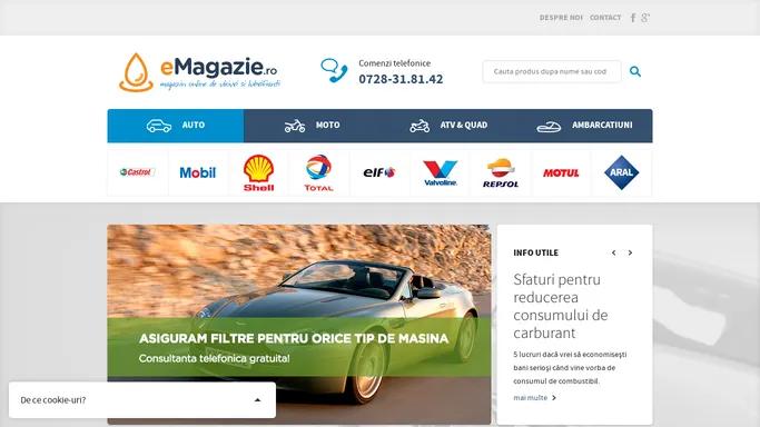 eMagazie - magazin online de ulei auto, ulei motor, schimb ulei