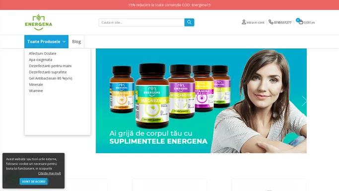 Magazin online de vitamine, suplimente alimentare, minerale si dezinfectanti | ENERGENA