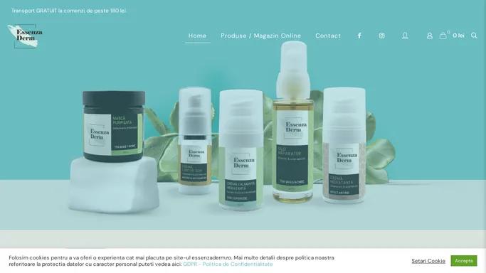 EssenzaDerm Skincare - Produse cosmetice naturale - organice - BIO