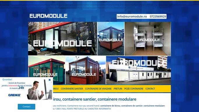 Containere Birou, Santier, Modulare de Vanzare Preturi -20%