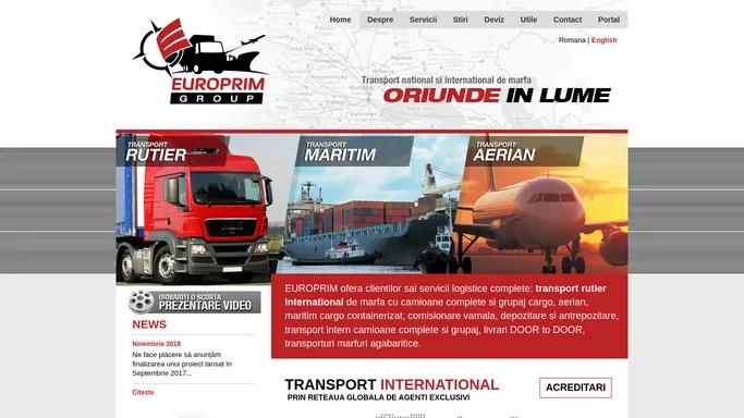 EUROPRIM casa de expeditii, transport auto de marfuri national si international