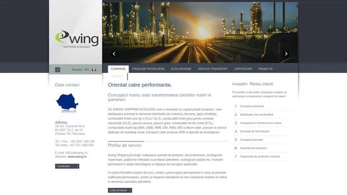 Ewing Shipping Ecologic - Comercializare produse petroliere, servicii de preluare, decontaminare, ecologizare rezervoare, transport petrolier, combustibili lichizi, combustibili marini | ewing.ro