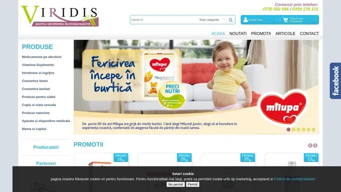 Viridis - Farmacie online, cu produse „pentru sanatatea ta”