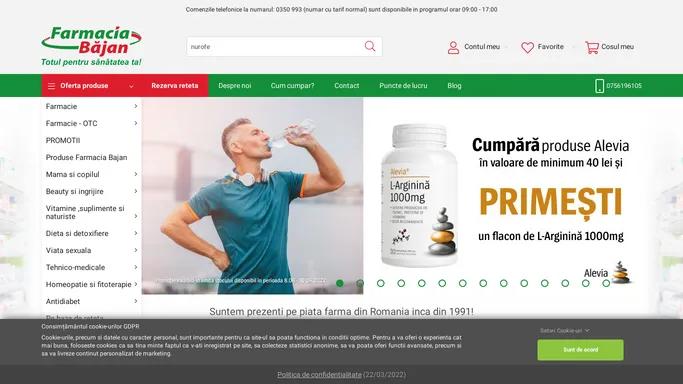 FarmaciaBajan.ro - Comanda online sau rezerva in magazin