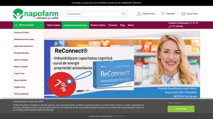 Farmacia Online Napofarm - farmacii cu suflet – Cluj-Napoca - transport gratuit la comenzi 239 lei
