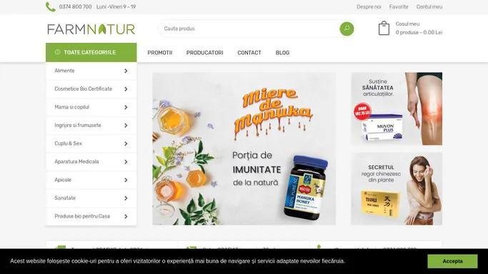 Magazin online de produse naturiste, bio, organice - Farmnatur.ro