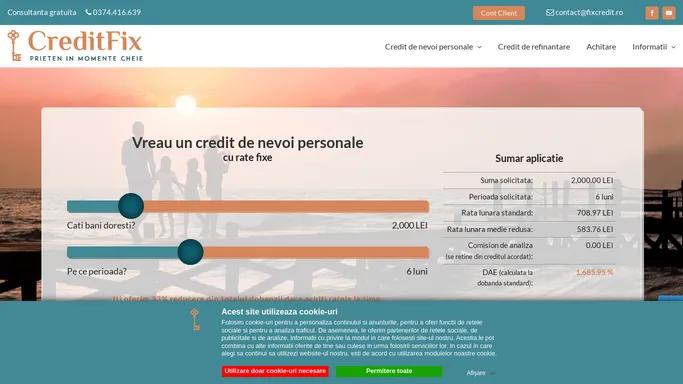 Credit Nevoi Personale - Fix Credit - Imprumuturi De Nevoi Personale
