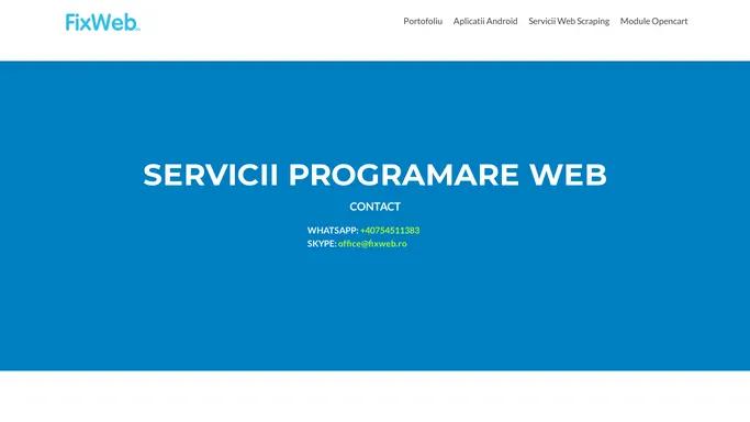 FixWeb - Servicii Programare Web