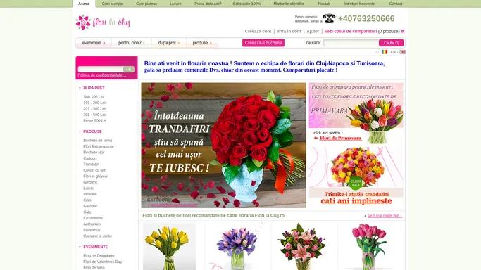 Florarie online Cluj-Napoca - Flori online - Livrare GRATUITA