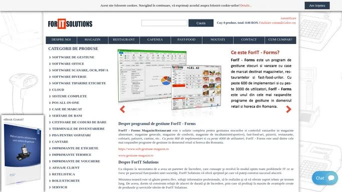 ForIT Solutions - Solutii complete pentru gestiunea stocurilor si controlul vanzarilor in industria retail si horeca