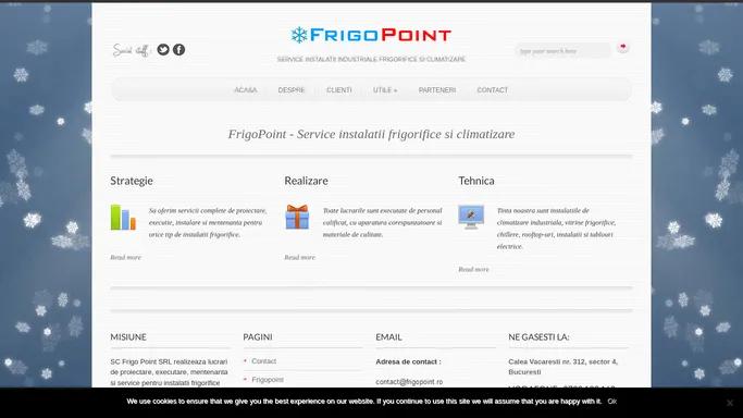 Frigopoint.ro – Service instalatii frigorifice si climatizare