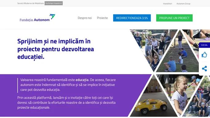 Impreuna pentru educatie, Fundatia Autonom | fundatia.autonom.ro